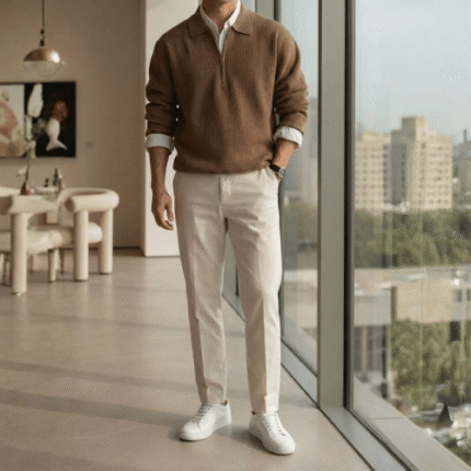 Slim Fit Trousers Set